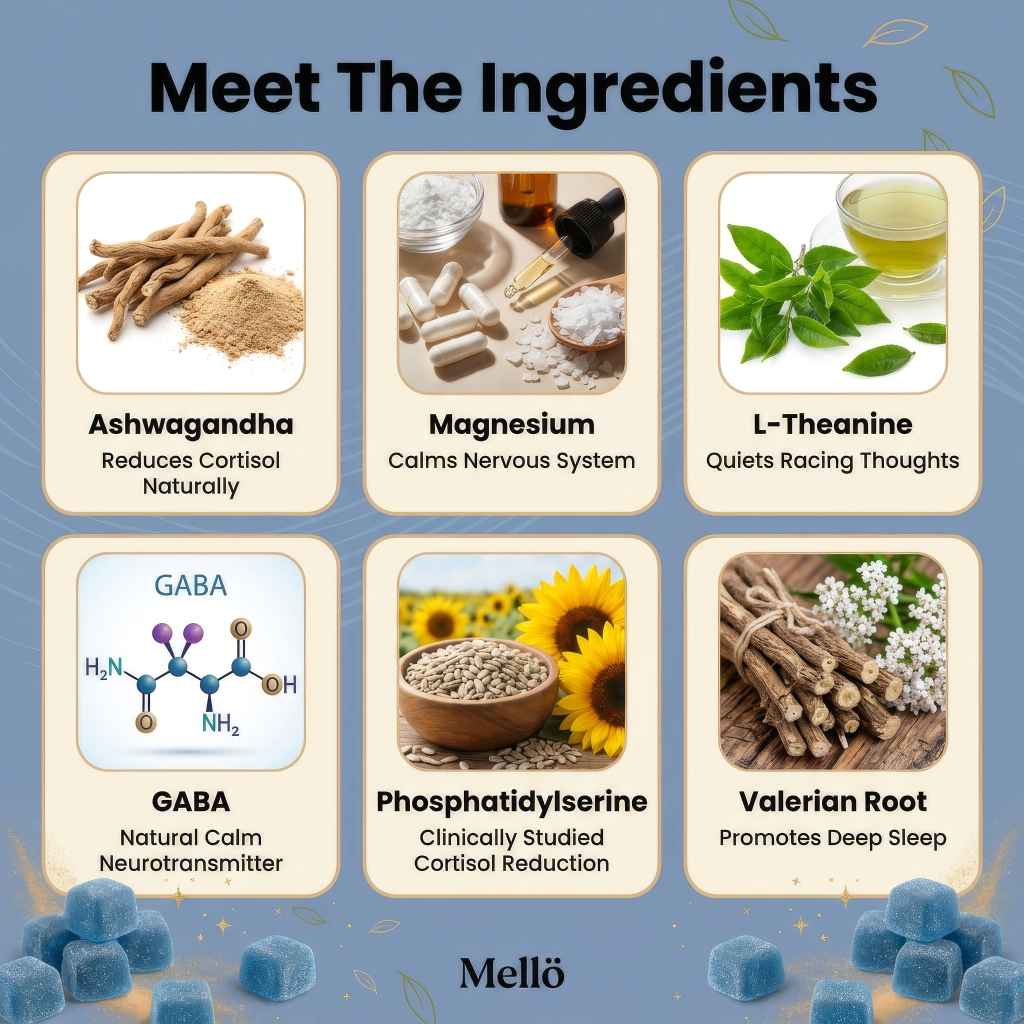 Mellö PM Cortisol Gummies